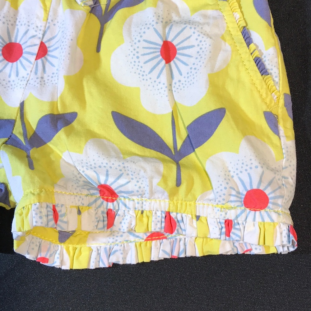 ๐HP๐๐Mini Boden Cantaloupe Flower Stamp Shorts - Picture 3 of 7